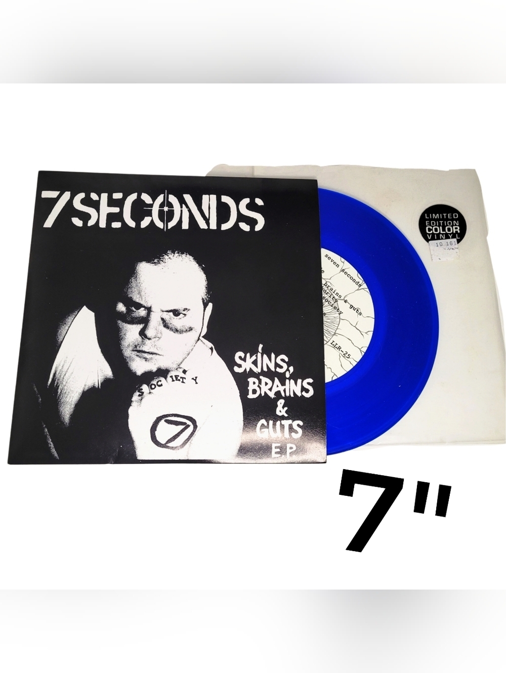 7 Seconds Skins, Brains & Guts E.p Limited Edition Blue 7" Vinyl